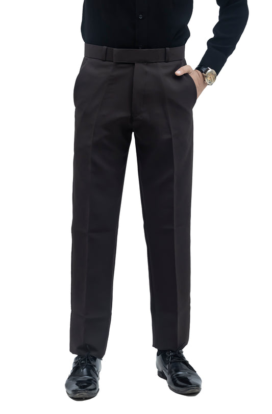 KRAZY™ SF-9 Men's Formal Trouser – Polyester Spandex/Lycra Fabric | Classic Formal Fit Pant (Coffee Brown)