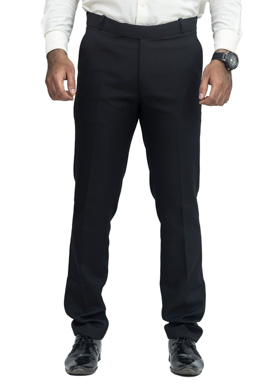 KRAZY™ SF-1 Men's Formal Trouser – Pure Cotton Fabric | Classic Formal Fit Pant (Midnight Blue)
