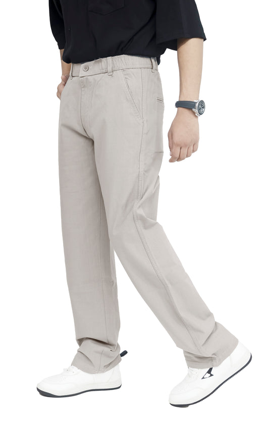 KRAZY™ BAGGY-4 Men's Linen Blend Baggy Fit Trouser – Ash Grey